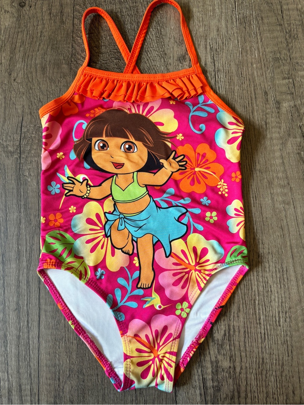 Vintage 2012 Y2K Dora The Explorer Toddler Swimsuit Boots 24M
